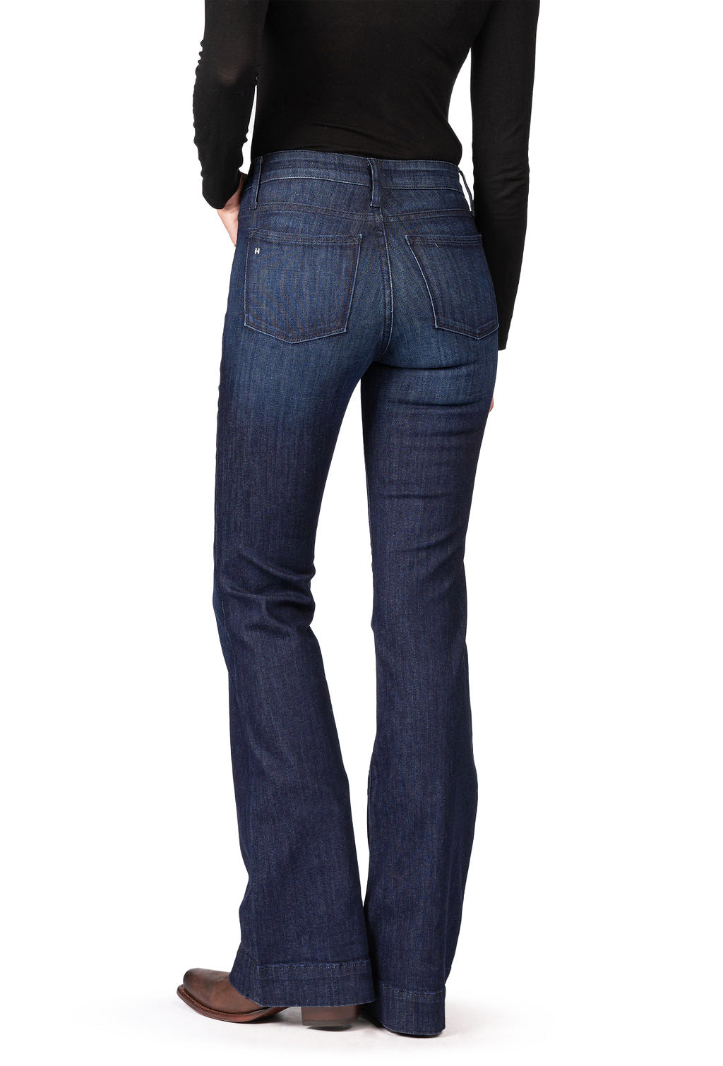 BELLA : Trouser Flare (Deep Ocean) Navy Stitch