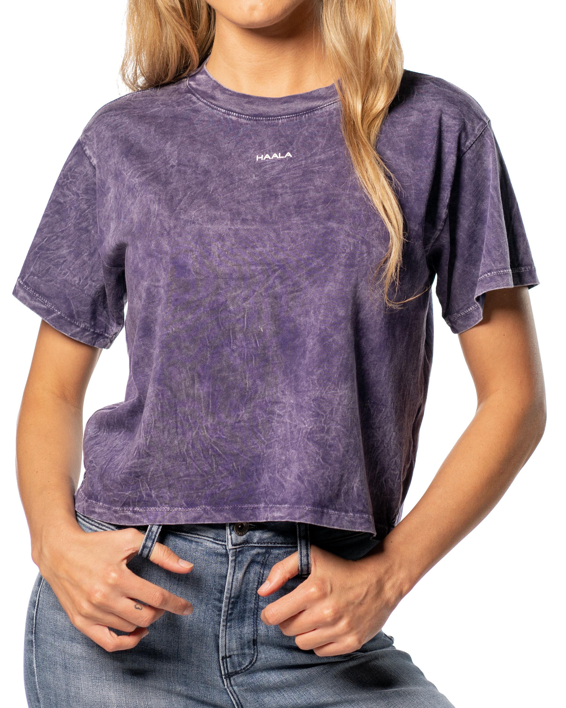 Crop Split T-shirt : Sassafras Vintage Wash