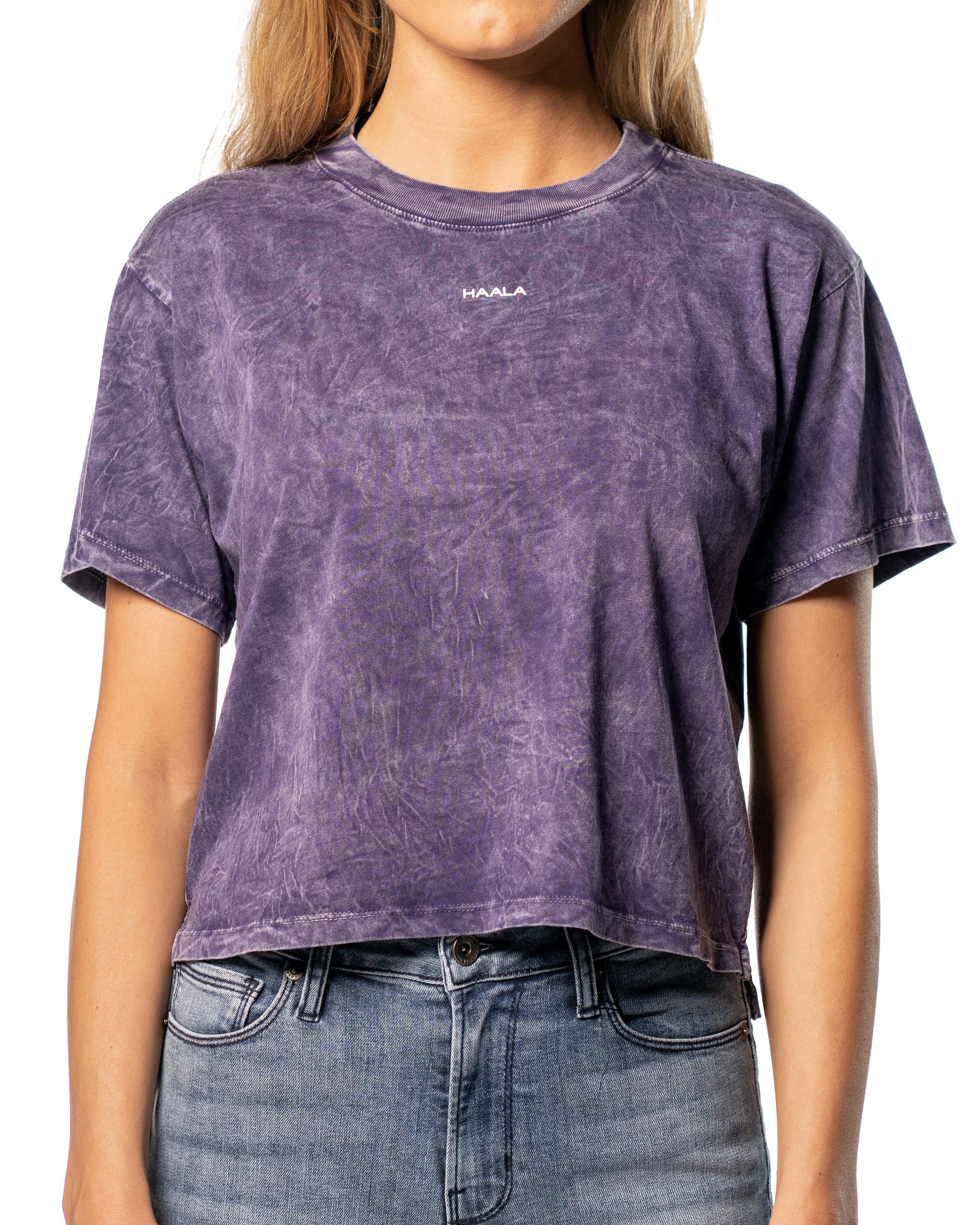 Crop Split T-shirt : Sassafras Vintage Wash