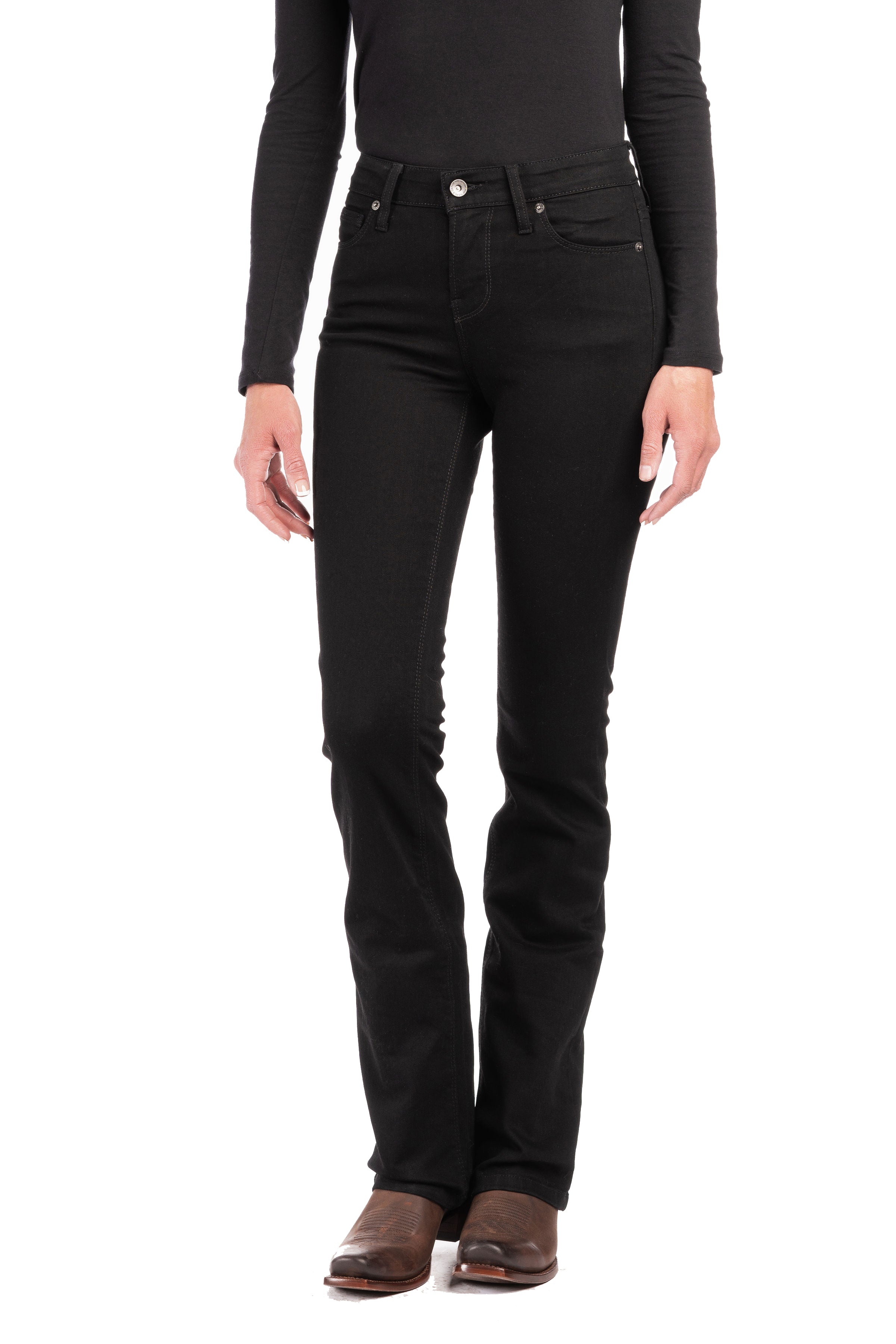 WESTERLY : Straight Leg (Black) Black Stitch