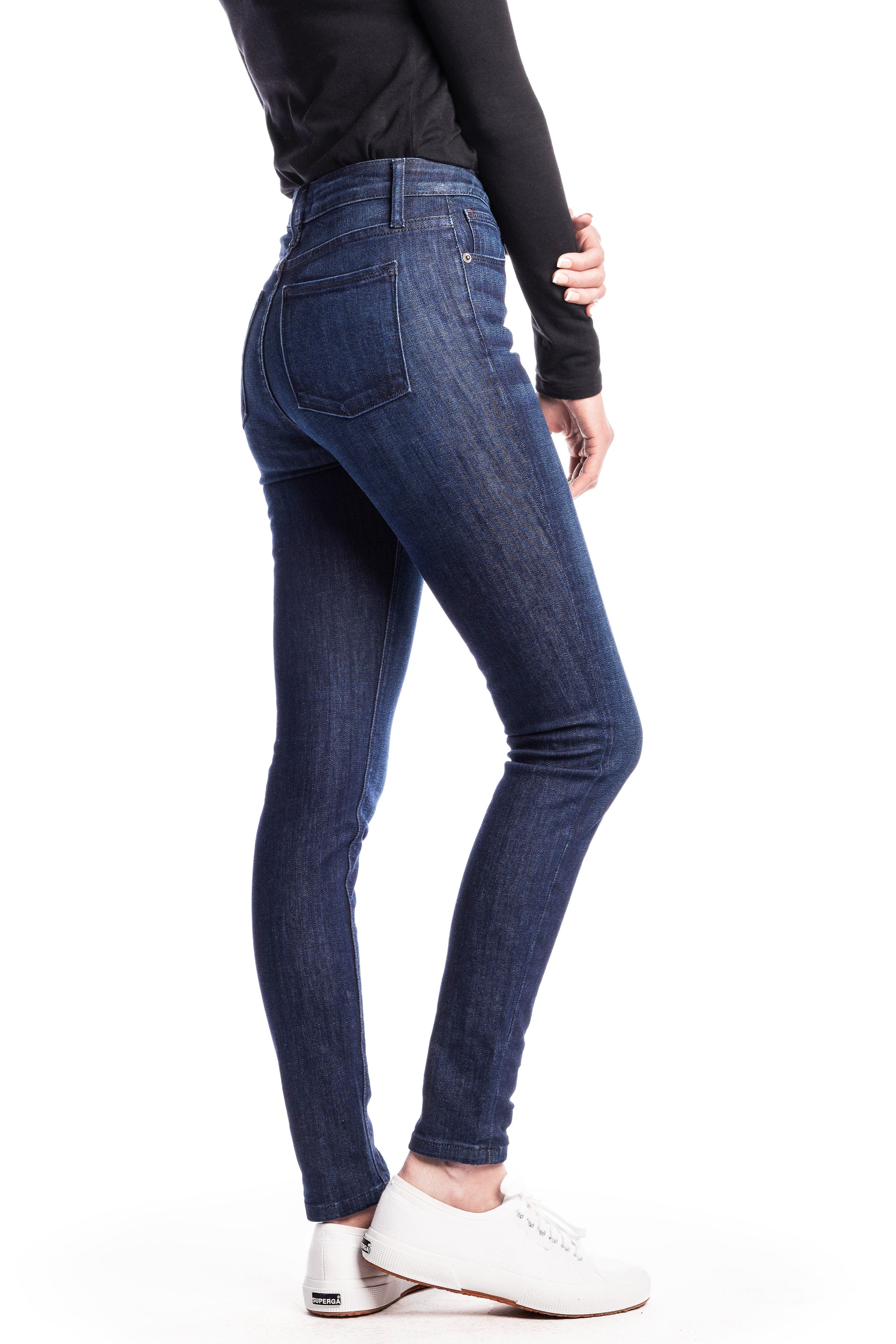 WHITNEY : High-Rise Skinny (Deep Ocean) Navy Stitch