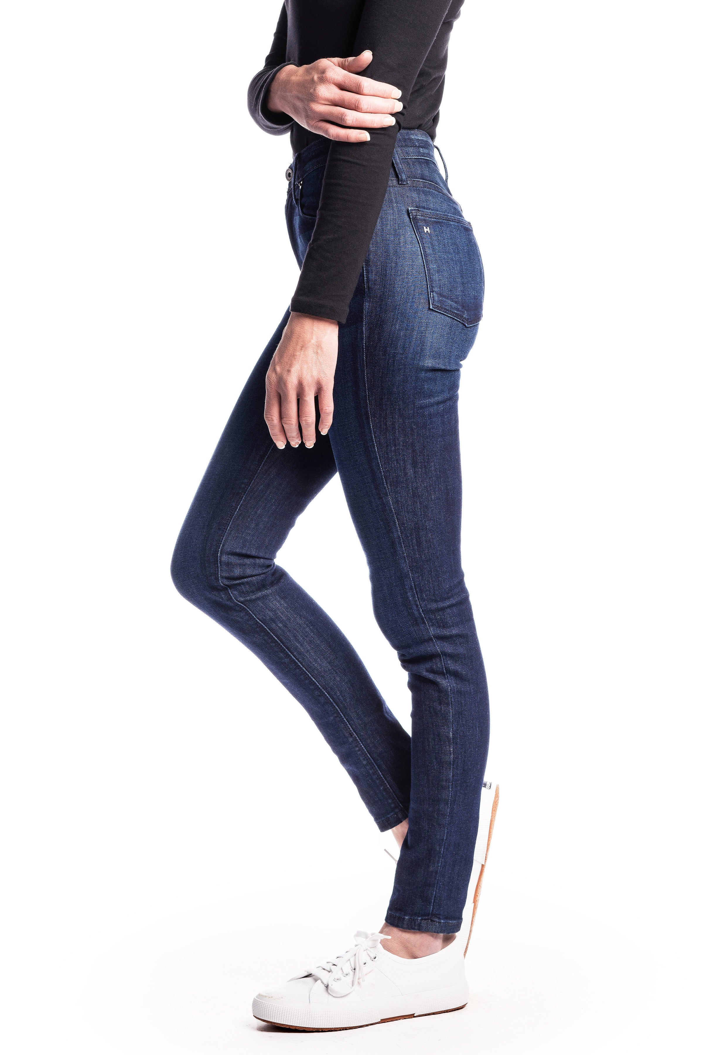 WHITNEY : High-Rise Skinny (Deep Ocean) Navy Stitch