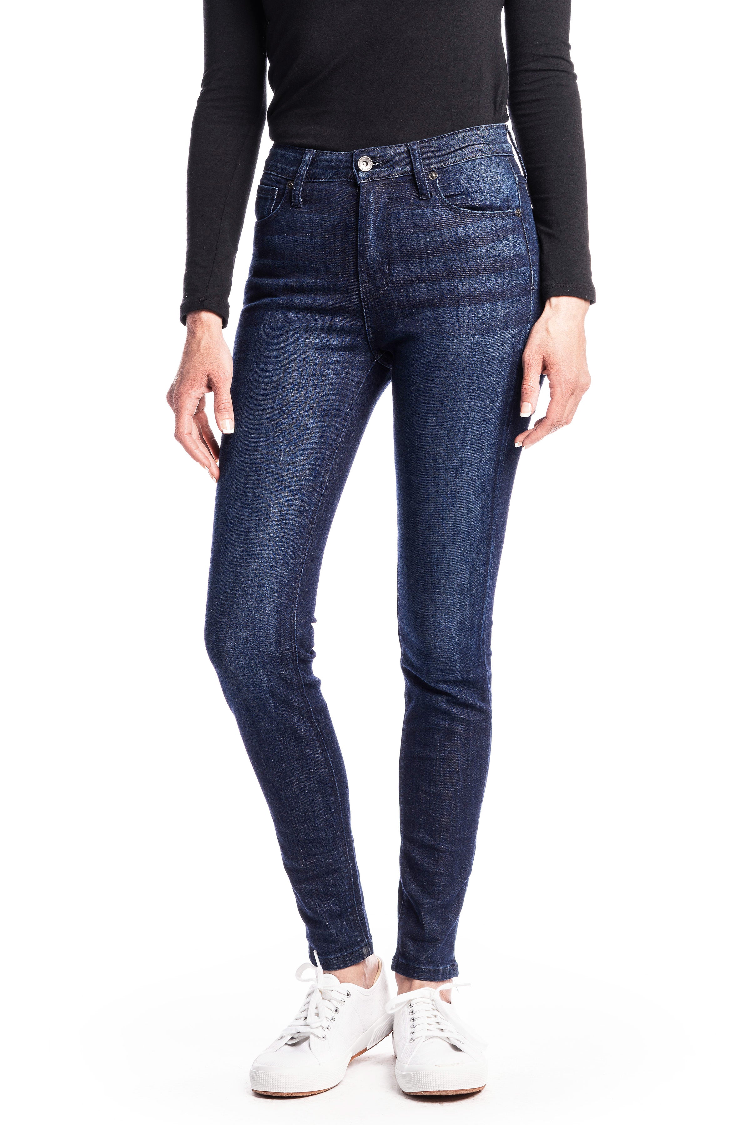 WHITNEY : High-Rise Skinny (Deep Ocean) Navy Stitch